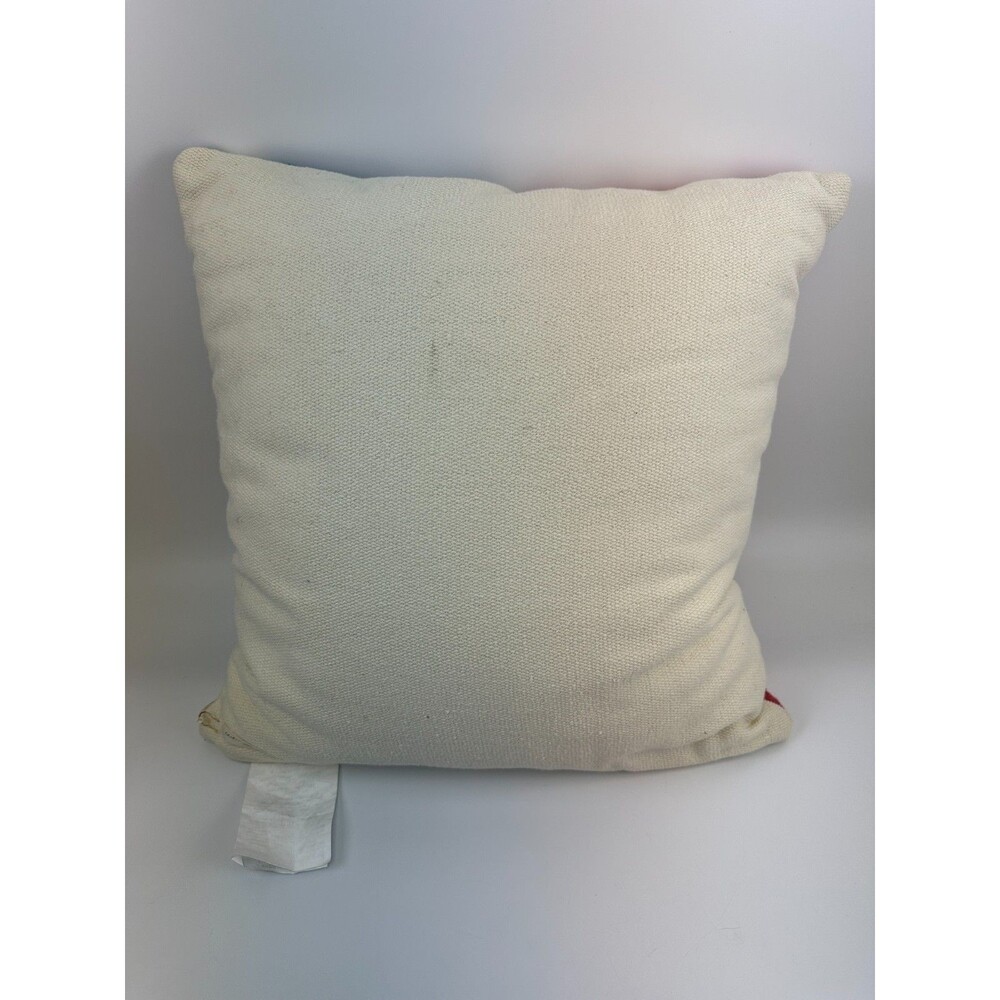 Chelsea And Theodore Embroidery Crewl Bird Pillow Decrative Accent New 18" x 18" - Picture 3 of 8